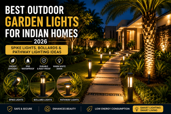 Best Outdoor Garden Lights for Indian Homes: Spike Lights, Bollards & Pathway Lighting Ideas (2026)