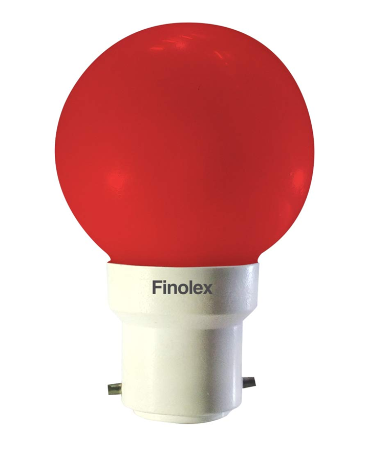 FINOLEX LED BULB 0.5W RED B22 MINIMUM ORDER QTY 39 NOS