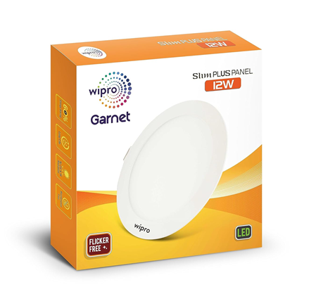 WIPRO GARNET 12-WATT LED ROUND PANEL LIGHT 6500K