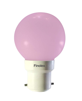 FINOLEX LED BULB 0.5W PINK B22 MINIMUM ORDER QTY 70 NOS.